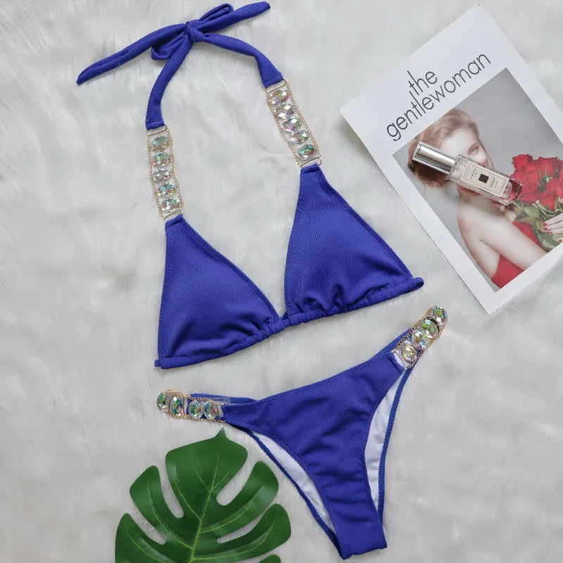 Luxus Bikini mit Strass – Push-Up Bandage Set von Para Praia